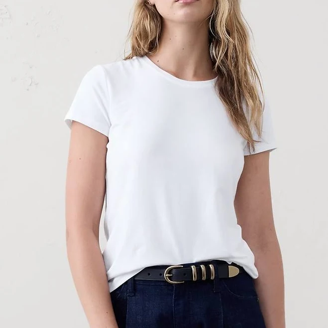 top Stripe Women's Timeless Crew-Neck T-Shirt Banana Republic Factory $18