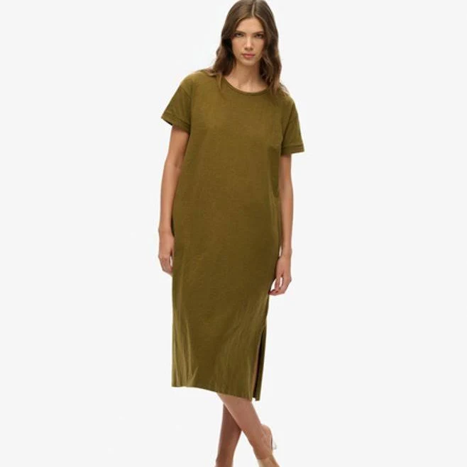 dress Superdry Women's Midi T-shirt Dress Official Superdry US $41.96