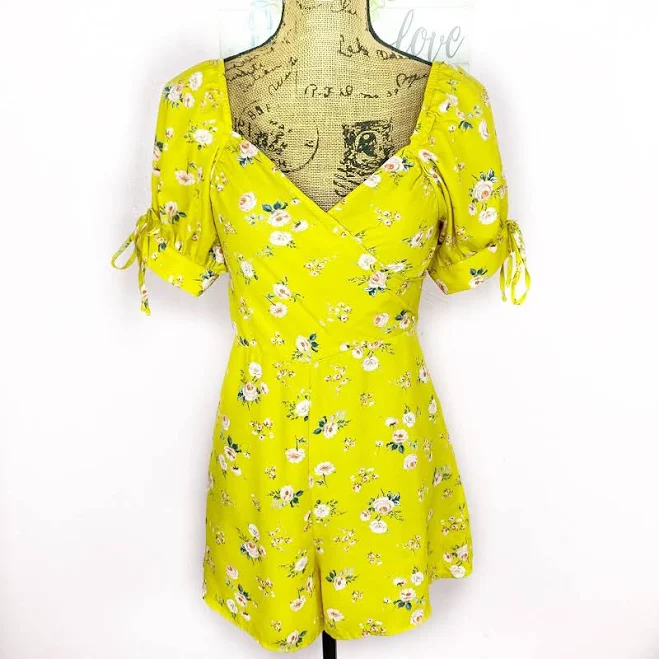 romper Ten Sixty Sherman Floral Tie Cuff Romper eBay - kwhite2020 $29