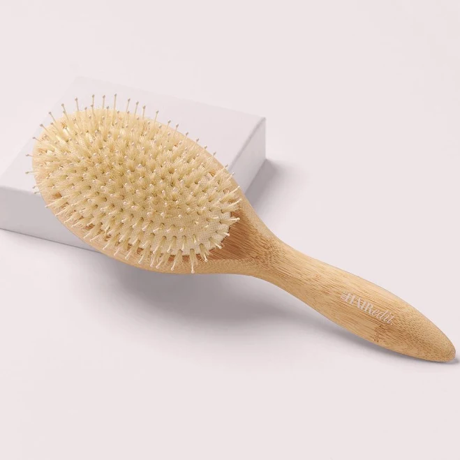 tool The Hair Edit Glossifier Boar Bristle Bamboo Hair Brush The Hair Edit $18.99