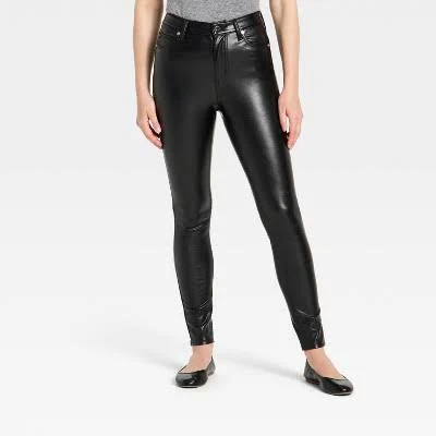 pants Universal Thread Women's High-Rise Skinny Faux Leather Pants Target $21