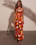 jumpsuit Vici Adina Abstract Printed Rayon Jumpsuit VICI $30.54