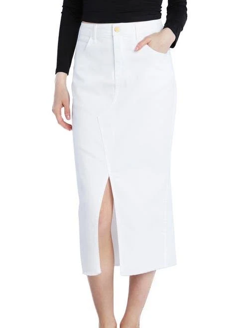 skirt Wash Lab Denim Genevive Denim Midi Skirt Nordstrom $148