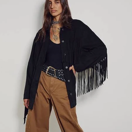 outerwear We The Free Fringe Out Vegan Suede Jacket at Free People Free People $168