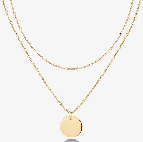 accessory Women PAVOI Layered Coin Pendant Necklace PAVOI $14.95
