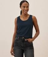 top Women's Pact Organic Cotton Luxe Stretch Jersey Tank p a c t $17
