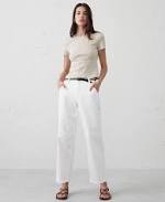 top Women's Ribbed T-Shirt Banana Republic Factory $21