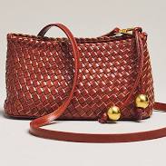 bag Woven Mini Sling Crossbody Bag by Anthropologie in Beige Anthropologie $98