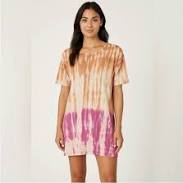 dress Z SUPPLY Oversized Tshirt Dress Medium Tie Dye Orange Purple Retro Beachy Summer eBay $24