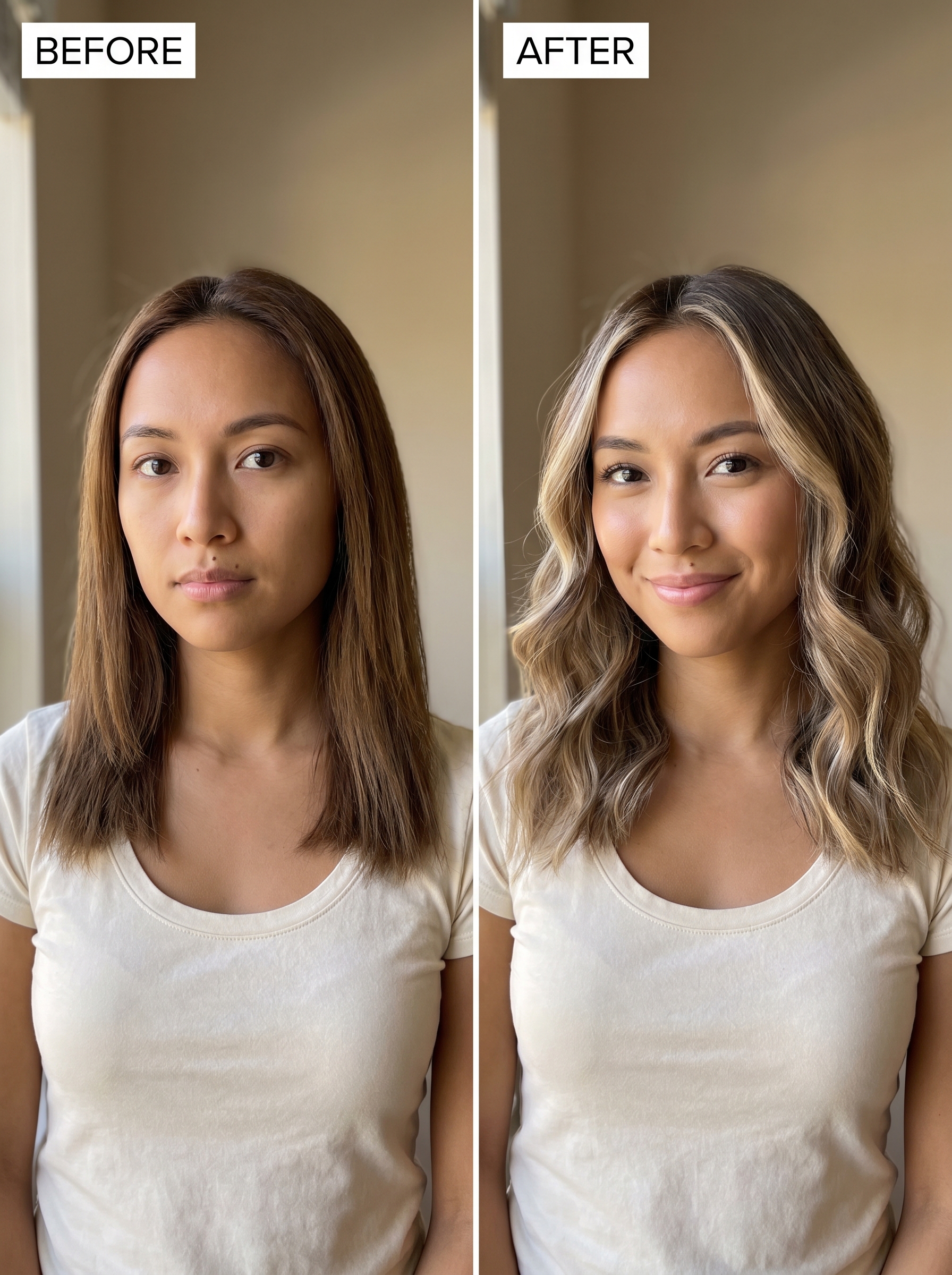 Soft and luxurious vanilla cream balayage hair, featuring creamy vanilla, soft beige, and pale gold tones. This effortless soft summer blonde hair 2026 is perfect for any occasion.
