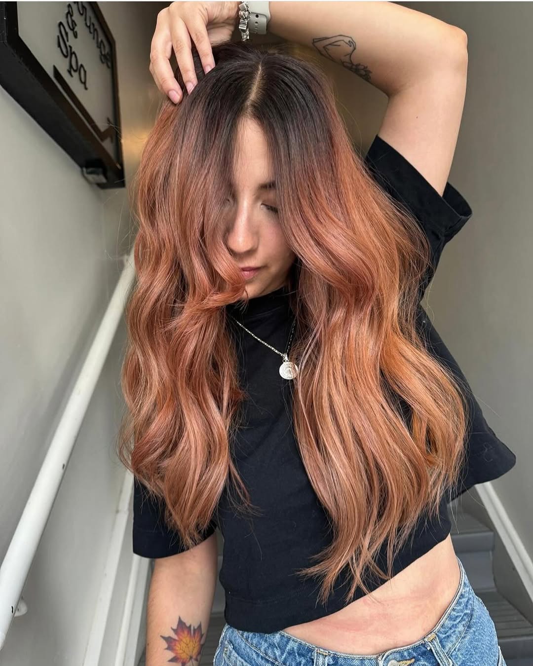 Faded Copper Flame Ombre - real photo example for summer copper hair ideas 2026
