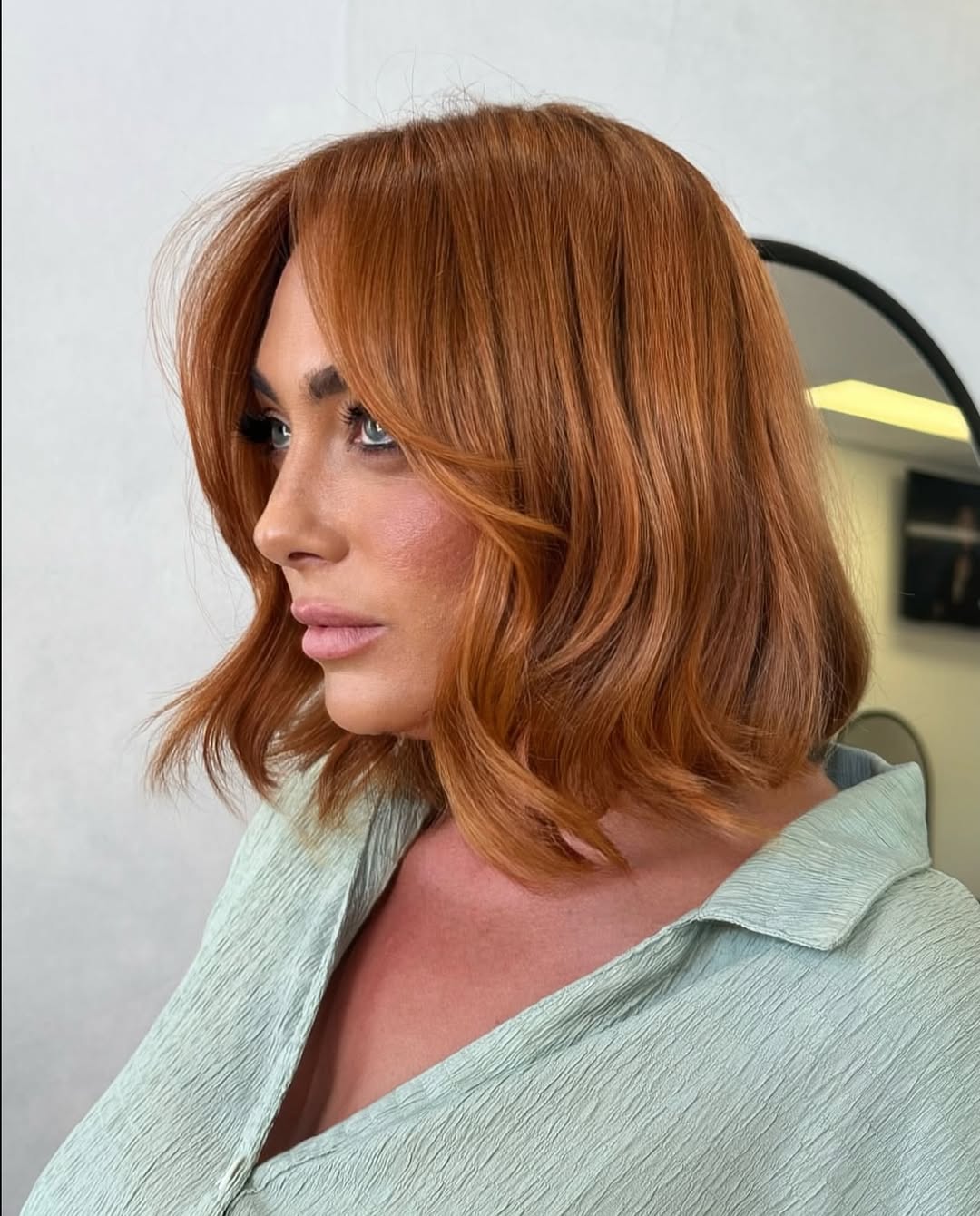 Ginger Flutter Bob - real photo example for summer copper hair ideas 2026
