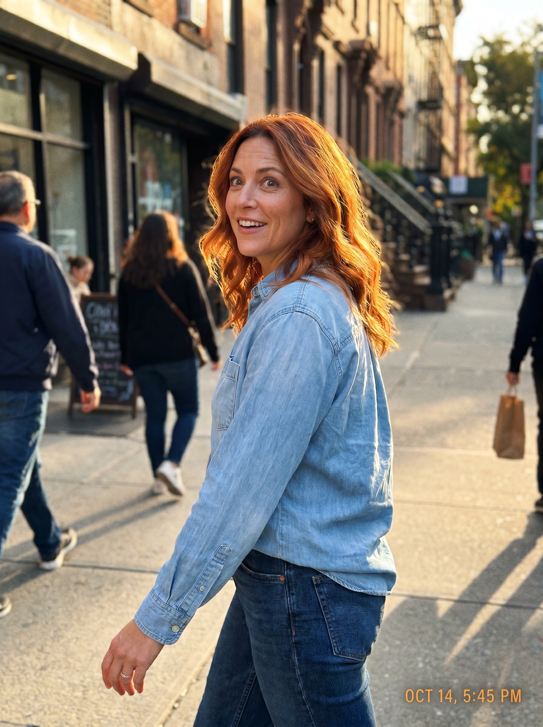 Warm terracotta sunset balayage hair with muted orange and clay tones, creating a natural, sun-kissed look for 2026.