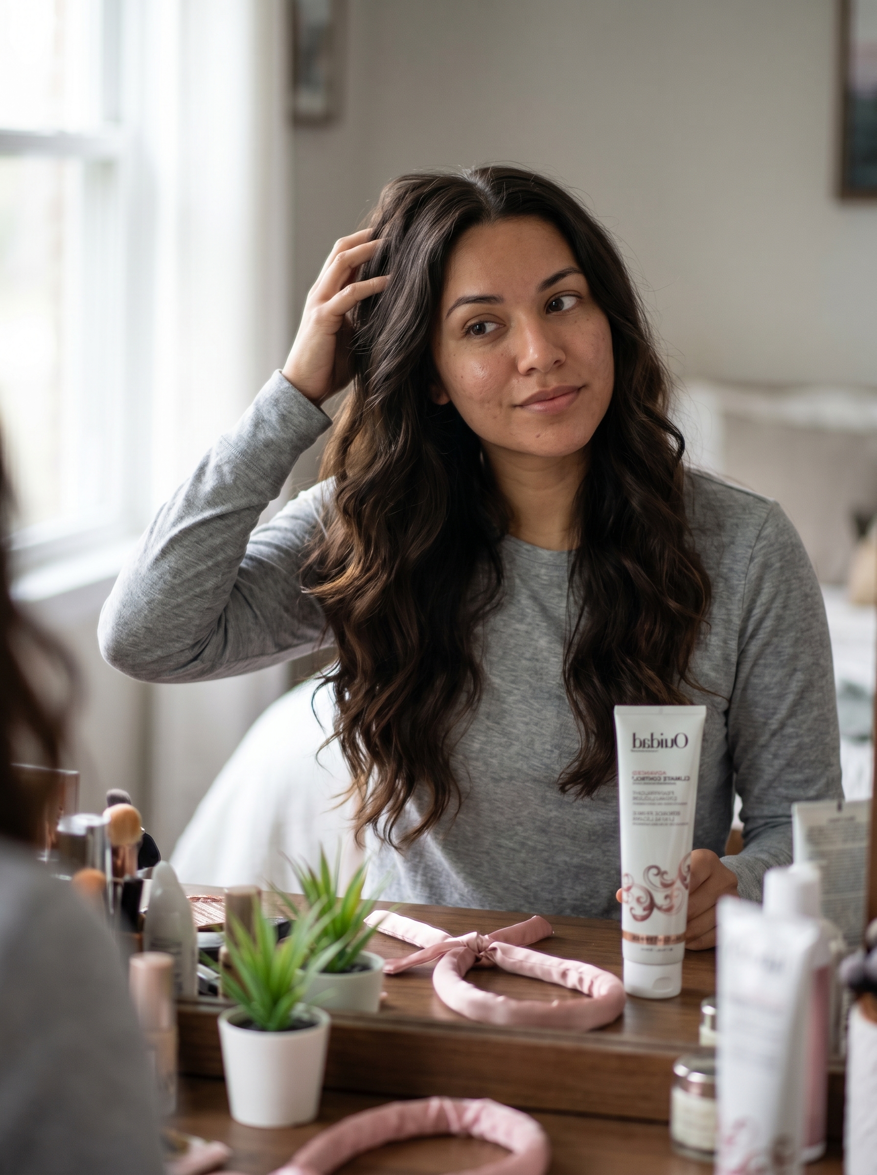 An effortlessly romantic hairstyle showcasing soft Heatless Ribbon Waves, achieved overnight with a silk curling rod. This healthy and simple look is ideal for everyday wear, date night, or casual outings, offering easy summer hair ideas 2026.