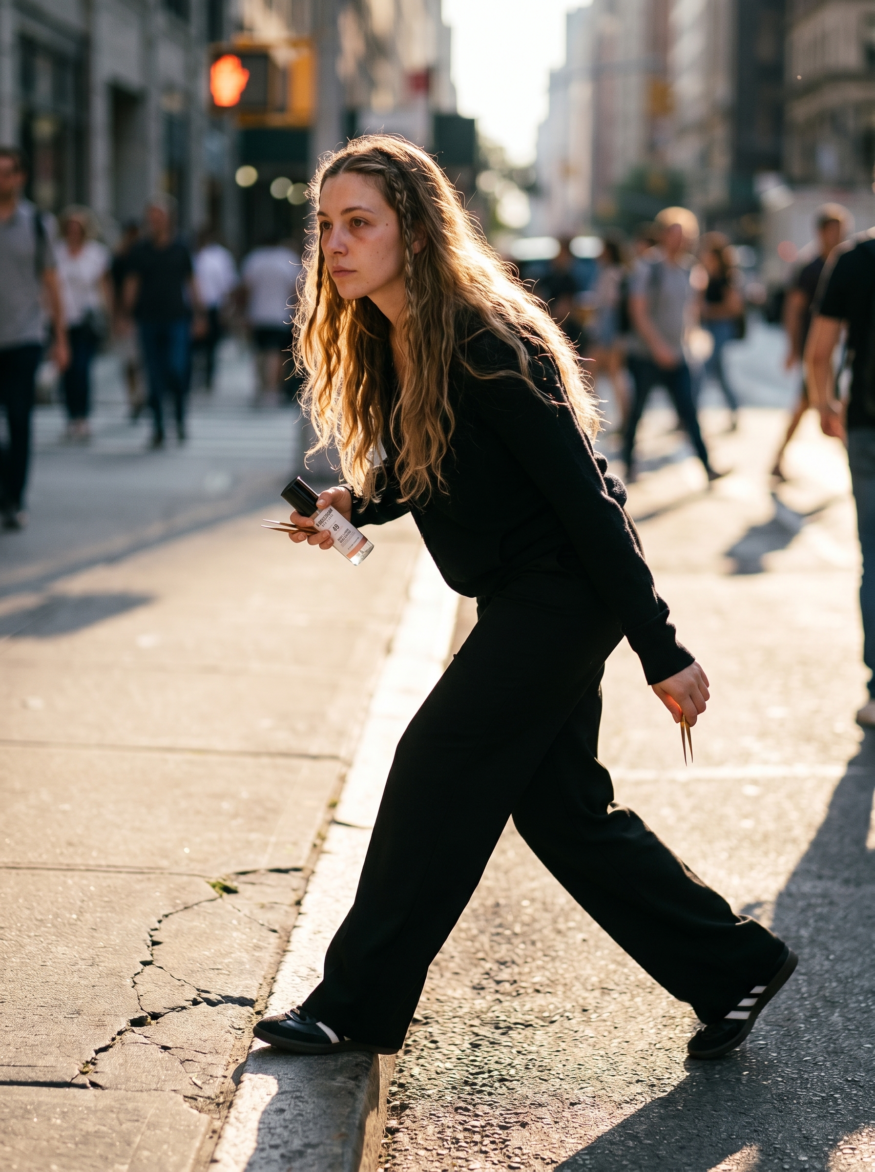 A natural, bohemian hairstyle featuring Micro-Braided Accents layered within loose Beach Waves, adorned with metallic hair rings. This playful look is ideal for everyday wear, festivals, beach days, or casual outings, highlighting simple summer hair ideas 2026.