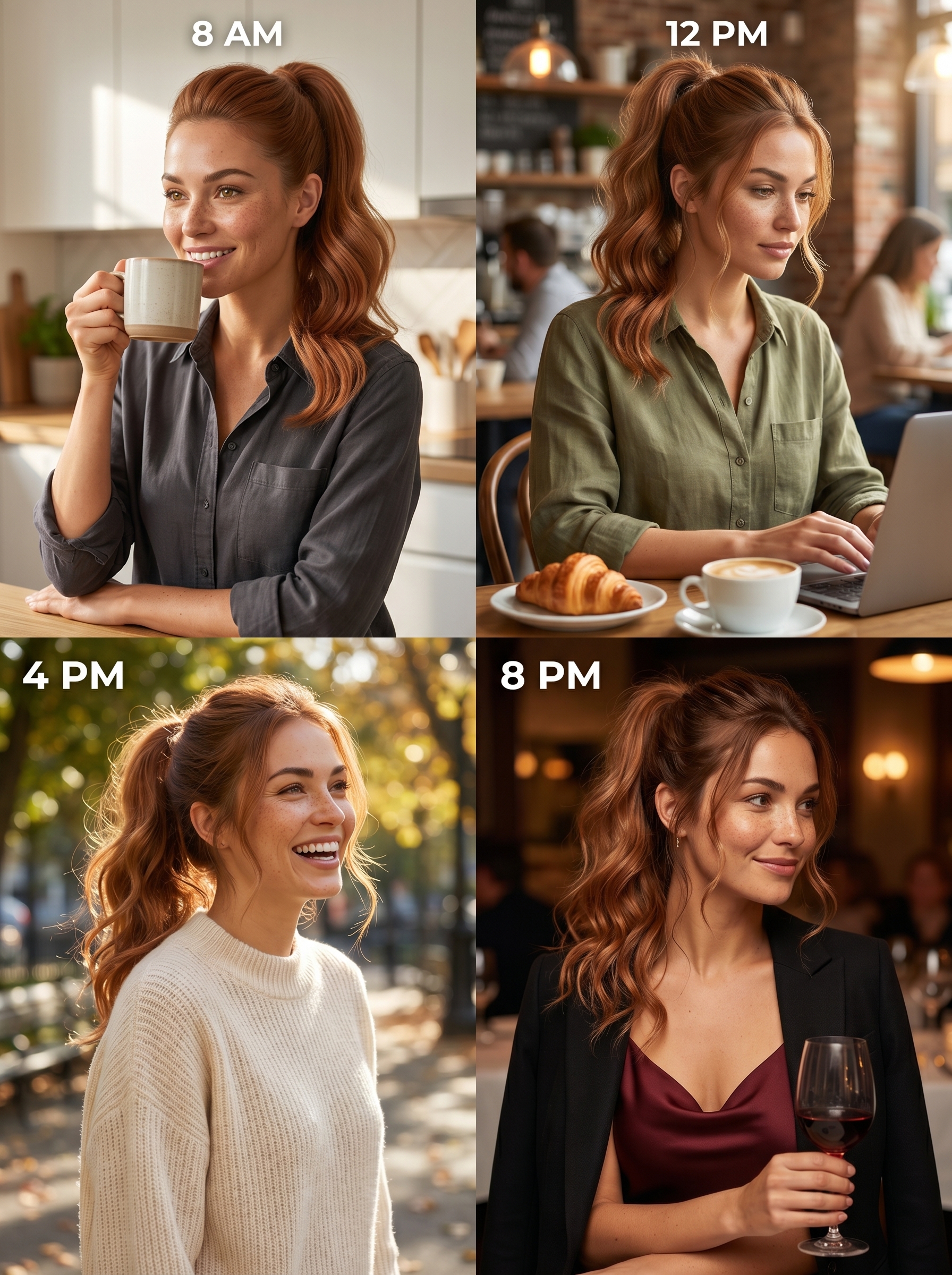 Sophisticated 'Scandi-Sleek Pony' with warm Apricot Crush color, an elegant choice for summer hairstyles 2026. Ideal for everyday, work, or date night.