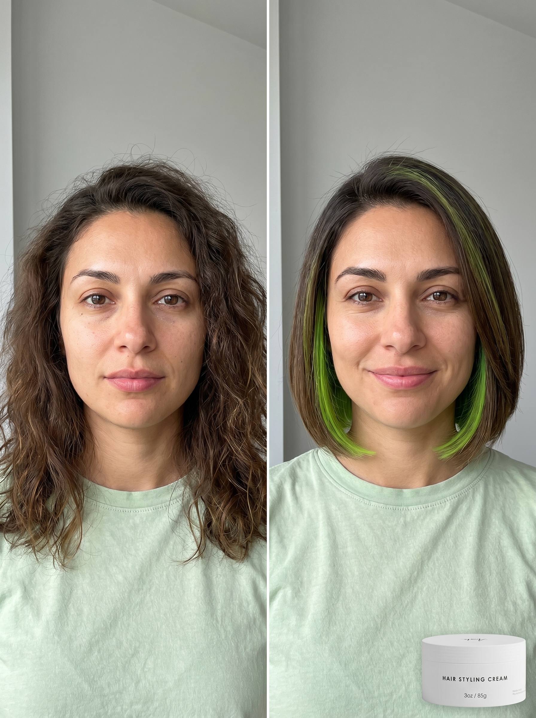Edgy and futuristic 'Hydro-Bob' with striking cyber-lime accents, ideal for a festival or party. Features high-shine glossing serum and semi-permanent dye, a bold choice for summer hairstyles 2026.