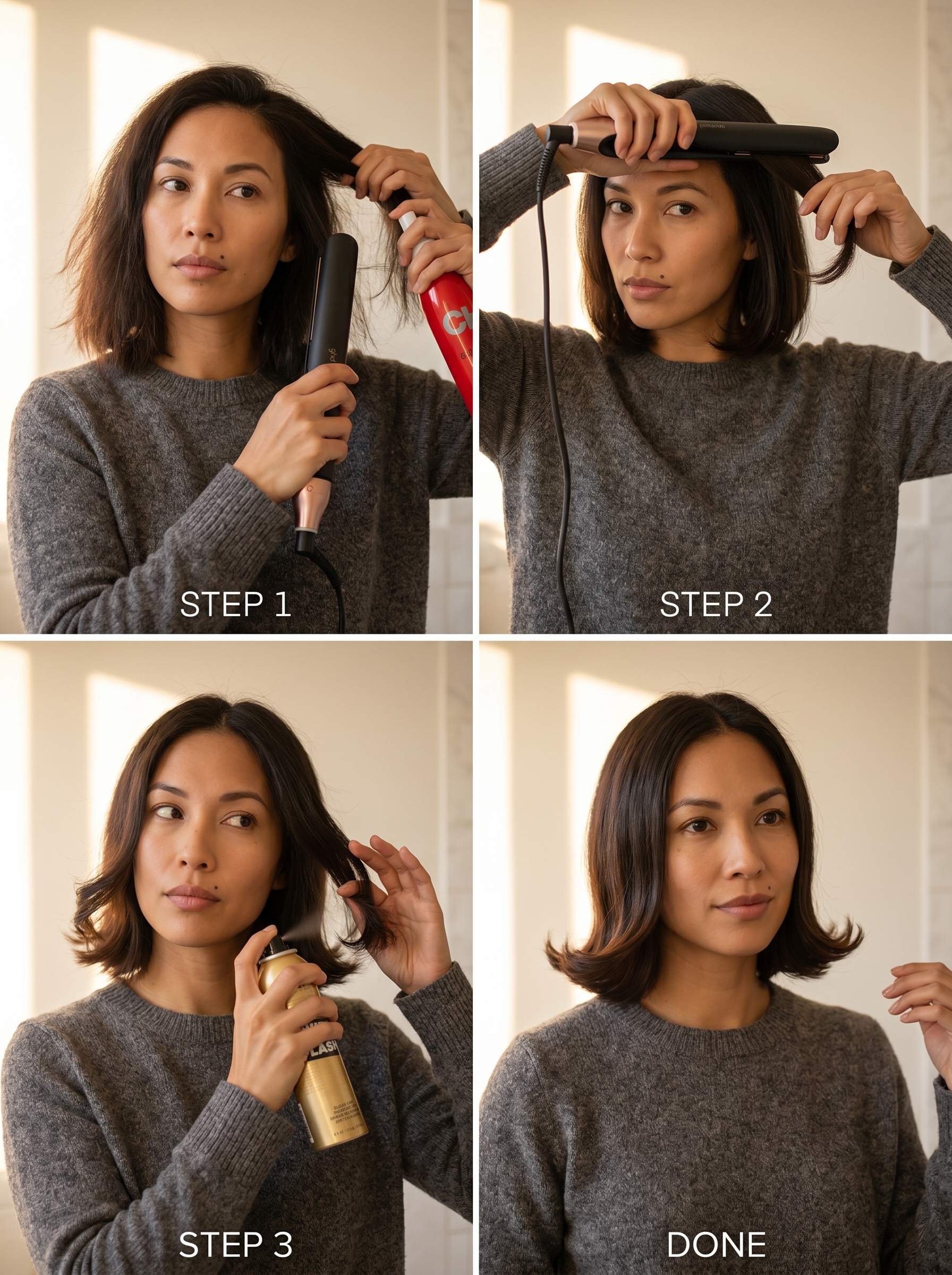 Playful 'Retro-Futurism Flip Ends' style, a chic and bold look for summer hairstyles 2026. Great for date night, parties, or fashion events.