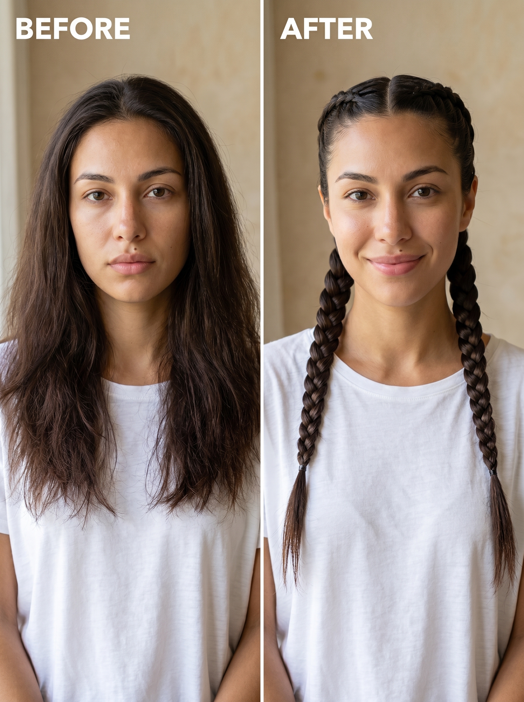 Sleek hyper-glow hydro-silk Dutch braids for summer hairstyles braids 2026. This modern glamorous style features iridescent pearl, mushroom bronde, and sun-bleached apricot hair with a glass-like shine, perfect for everyday or poolside.