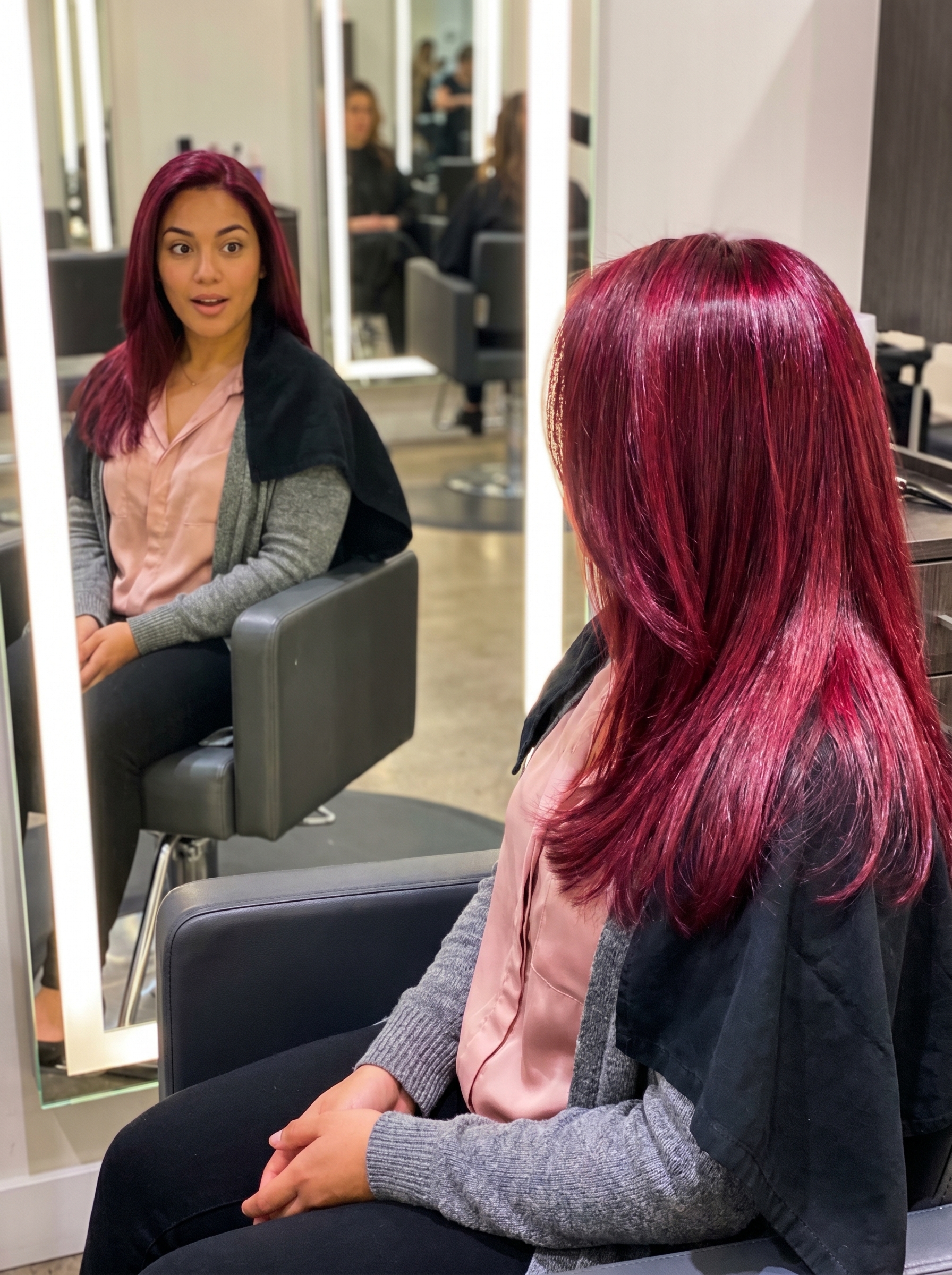 Hibiscus Tea Silk Press — summer red hair color 2026 inspiration