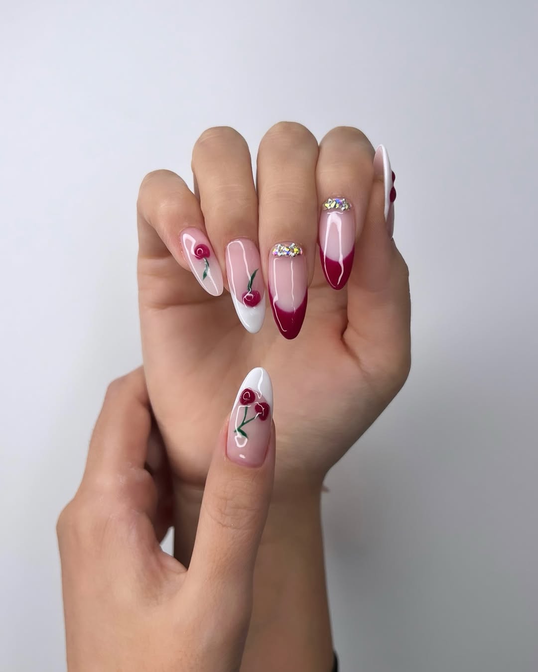Cherry Red Tips and Juicy Fruit Accents