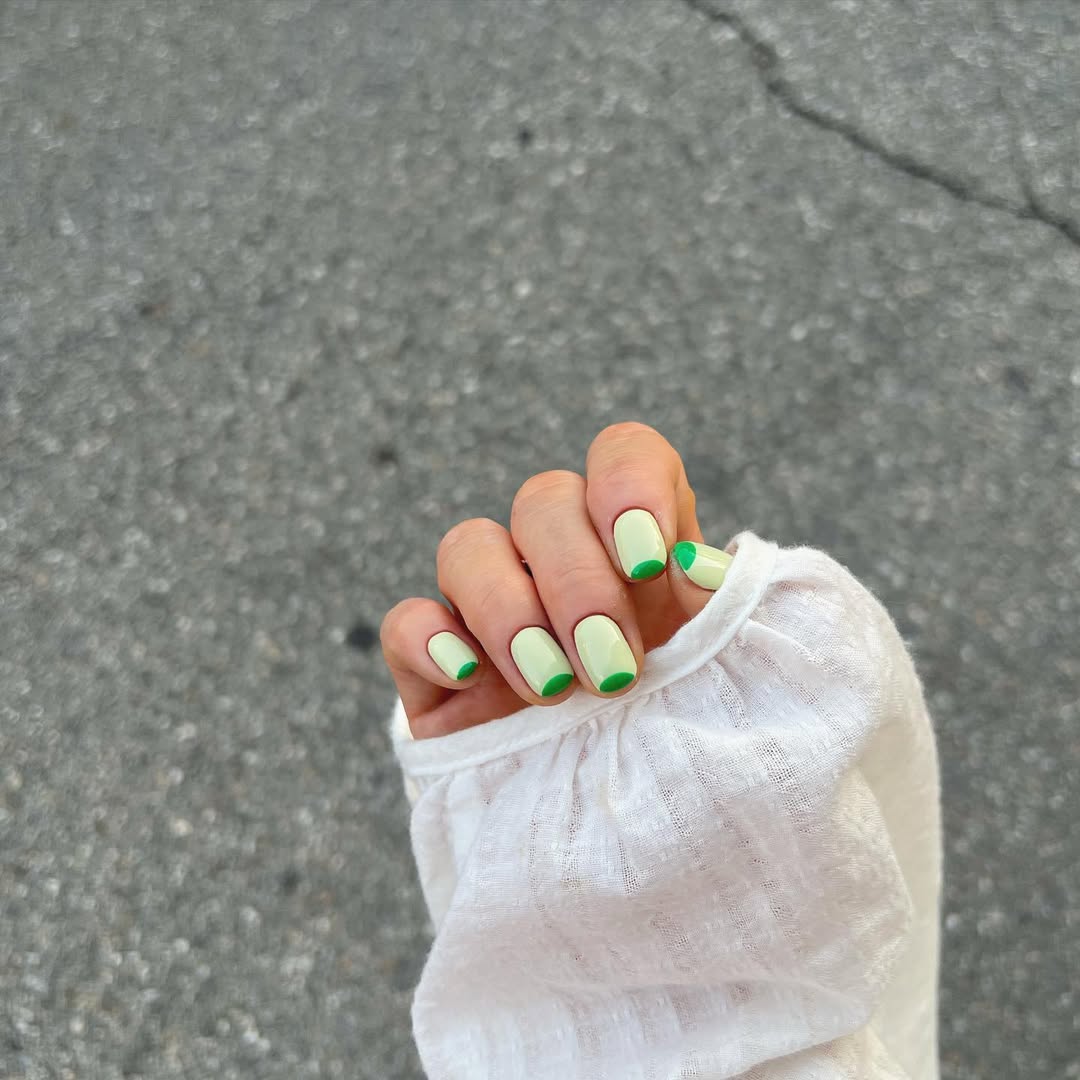 Lime Green and Lemon Zest Mini French Tips