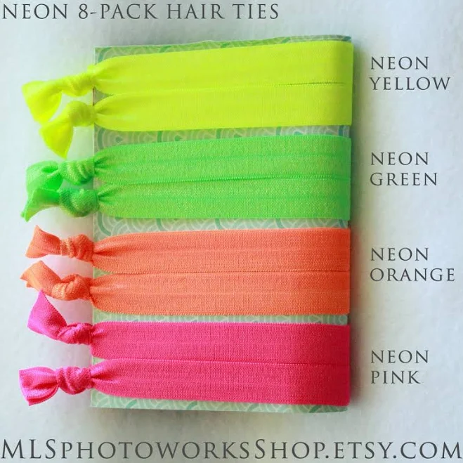tool 90's Elastic Hair Tie 8-Pack Etsy - Seller $7