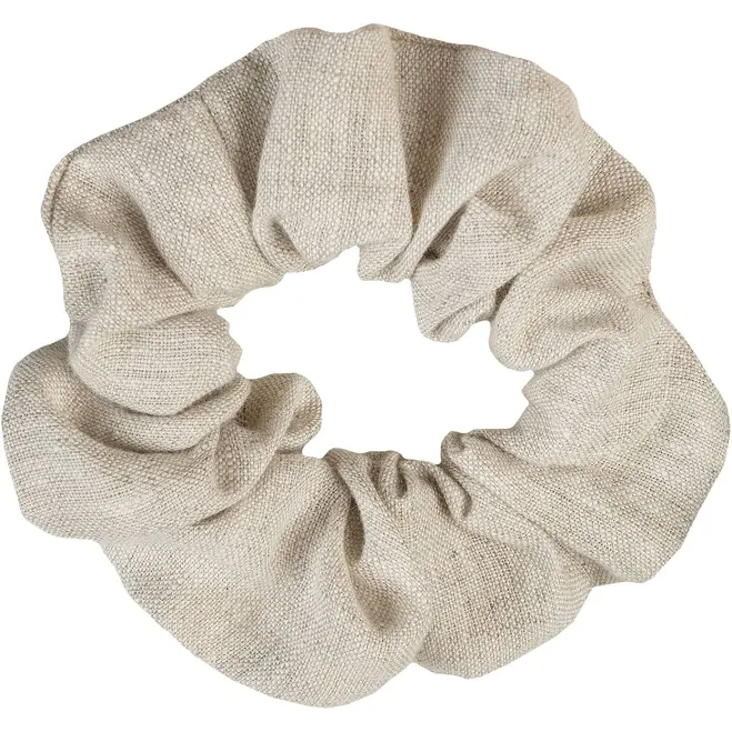 tool Hair Scrunchie Handmade from 100% Linen, Natural and Stylish menique.com $12.95