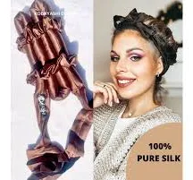 tool Silk heatless curler, Long overnight blowout ribbon robe curls, 100% Mulberry Silk no-heat jumbo hair curling set with silk Scrunchie Etsy $46.53
