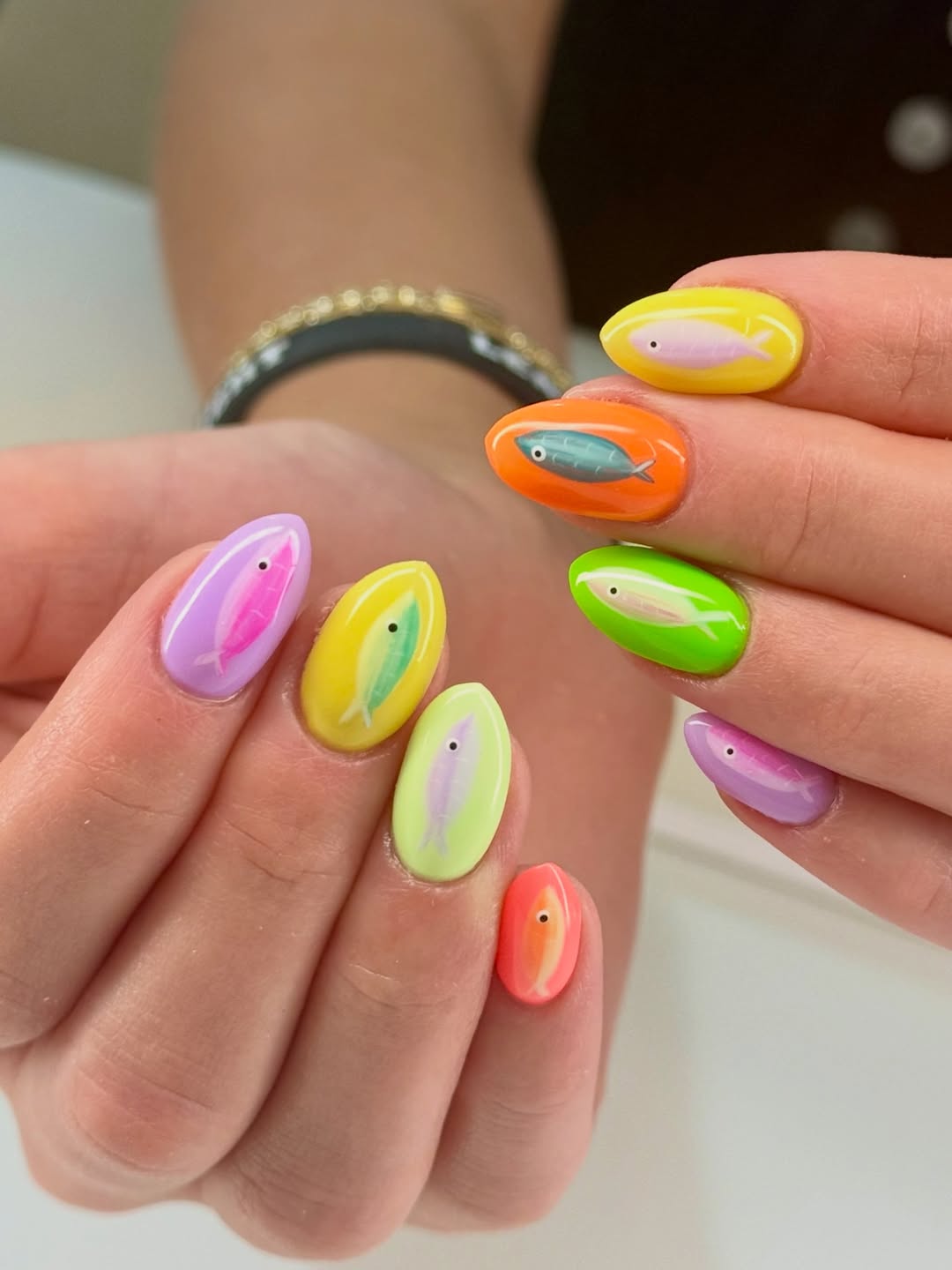 Rainbow Fishbowl Jelly Nails