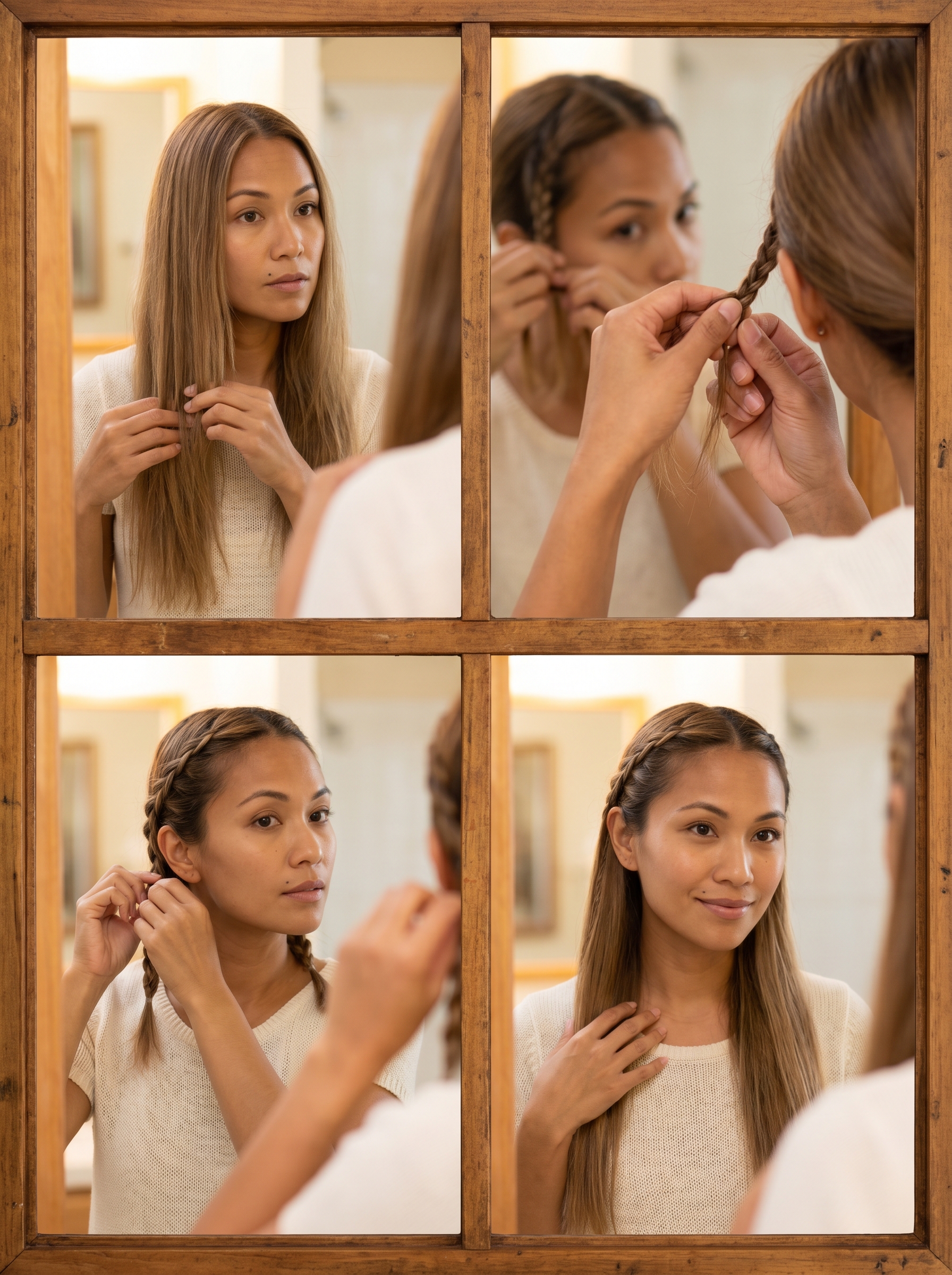 Artistic Stitch Braid Sculptural Baby Braid Accents with glitch-pastel streaks and mushroom blonde lowlights, a Y2K-inspired summer braids idea 2026 for festivals or dates.