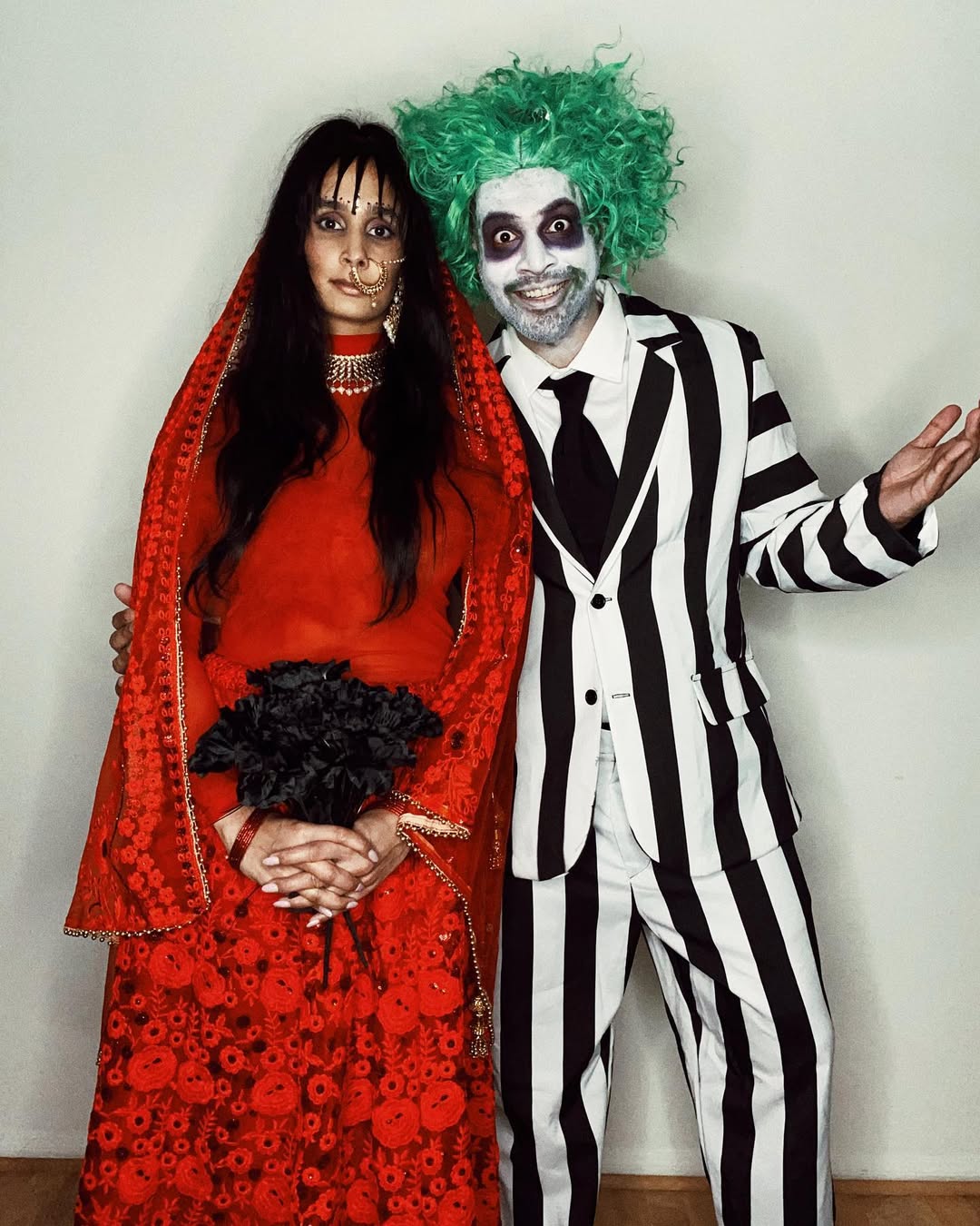 Beetlejuice and Lydia Deetz Couple's Costume