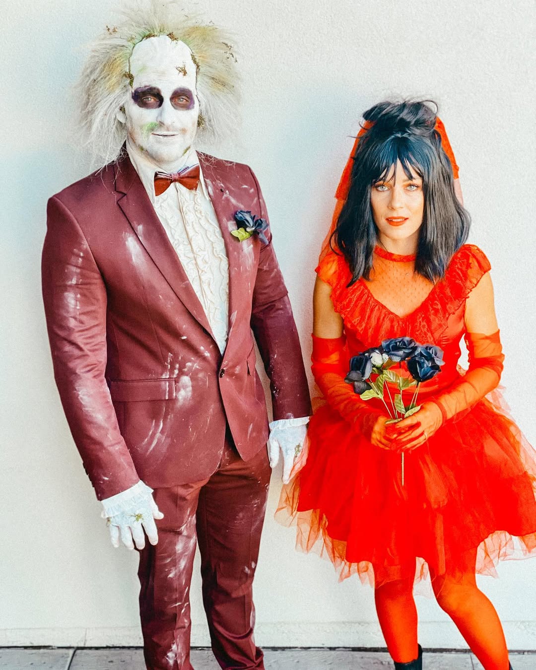 Beetlejuice And Lydia Deetz Wedding Costume
