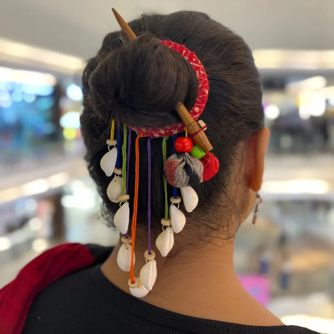 Bohemian Top Bun With Seashell Hair Stick