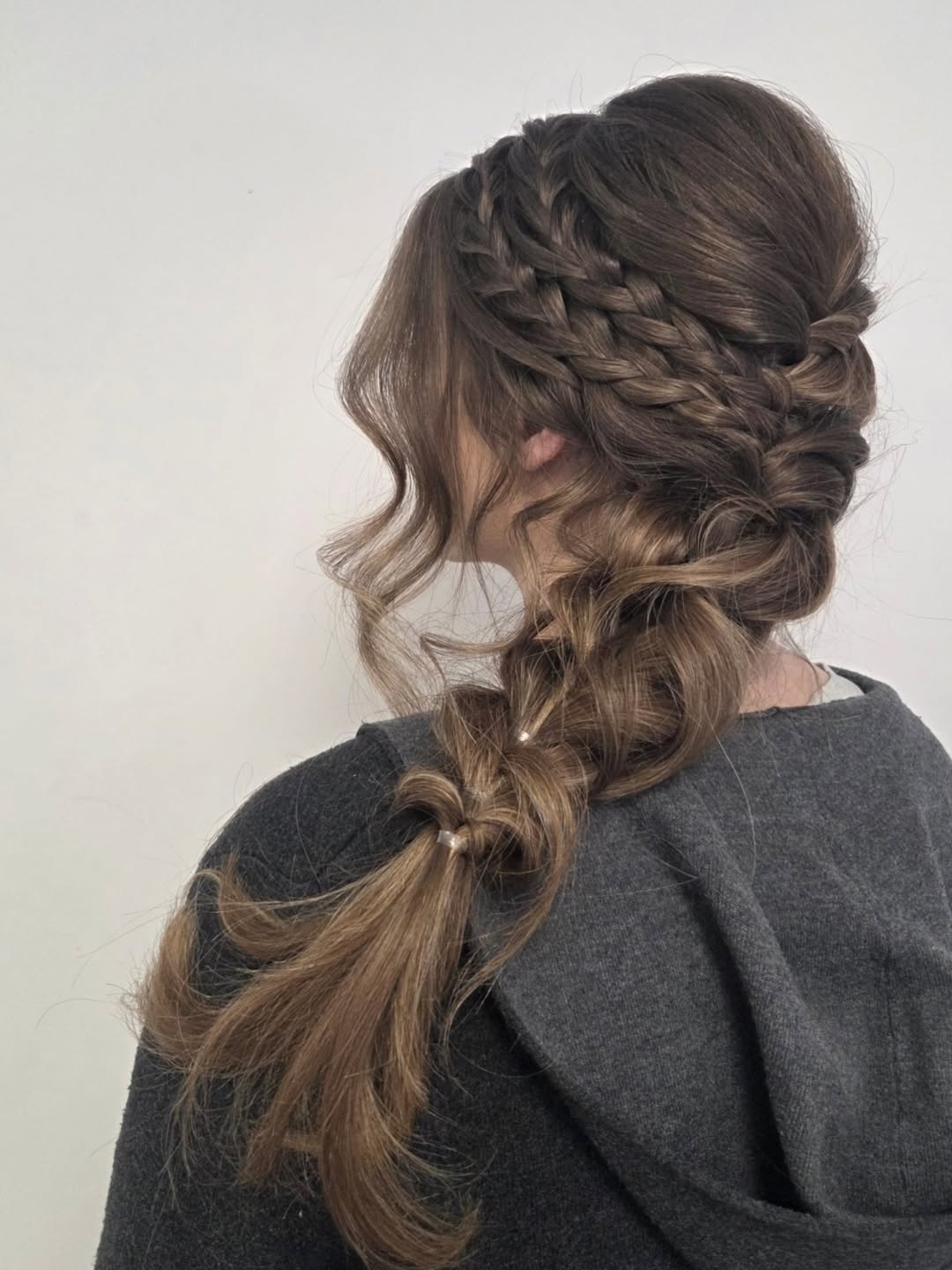 Boho Braided Hairstyle With Loose Waves