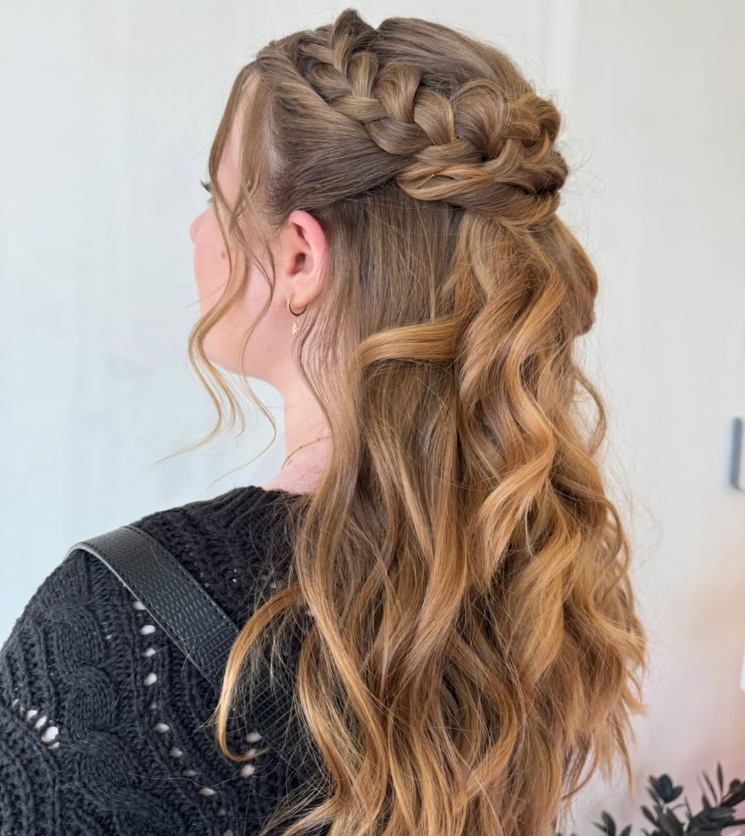 Boho Braided Half-Up With Soft Copper Waves