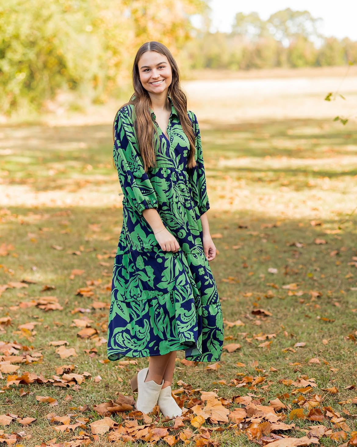 Boho Maxi Dress With White Ankle Boots