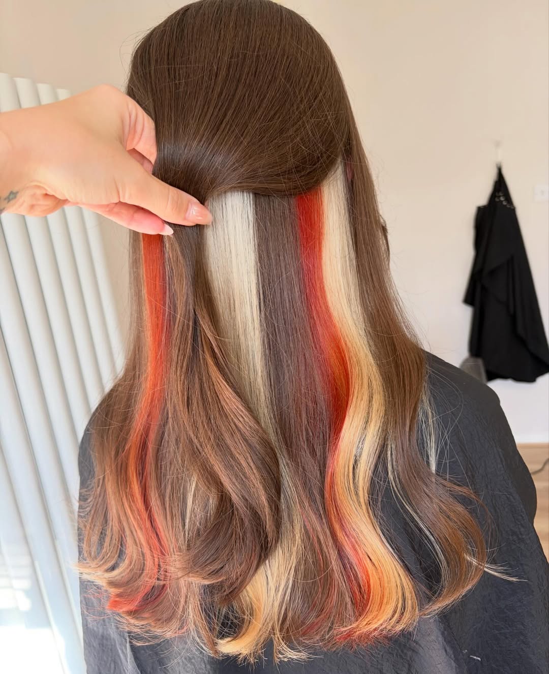 Bold Calico Color Block Peekaboo Highlights