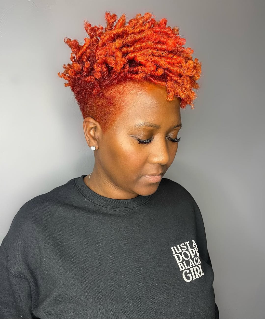 Bold Orange Tapered Cut With Defined Coils