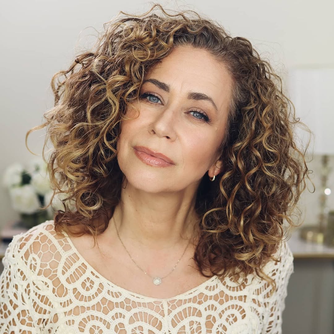 Bouncy Golden Blonde Curls With Natural Volume