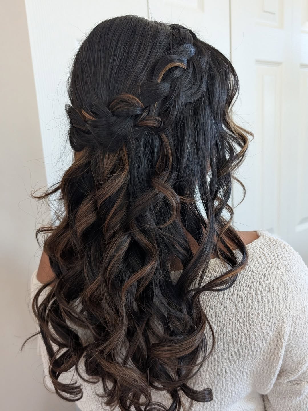 Braided Half-Up With Loose Waves