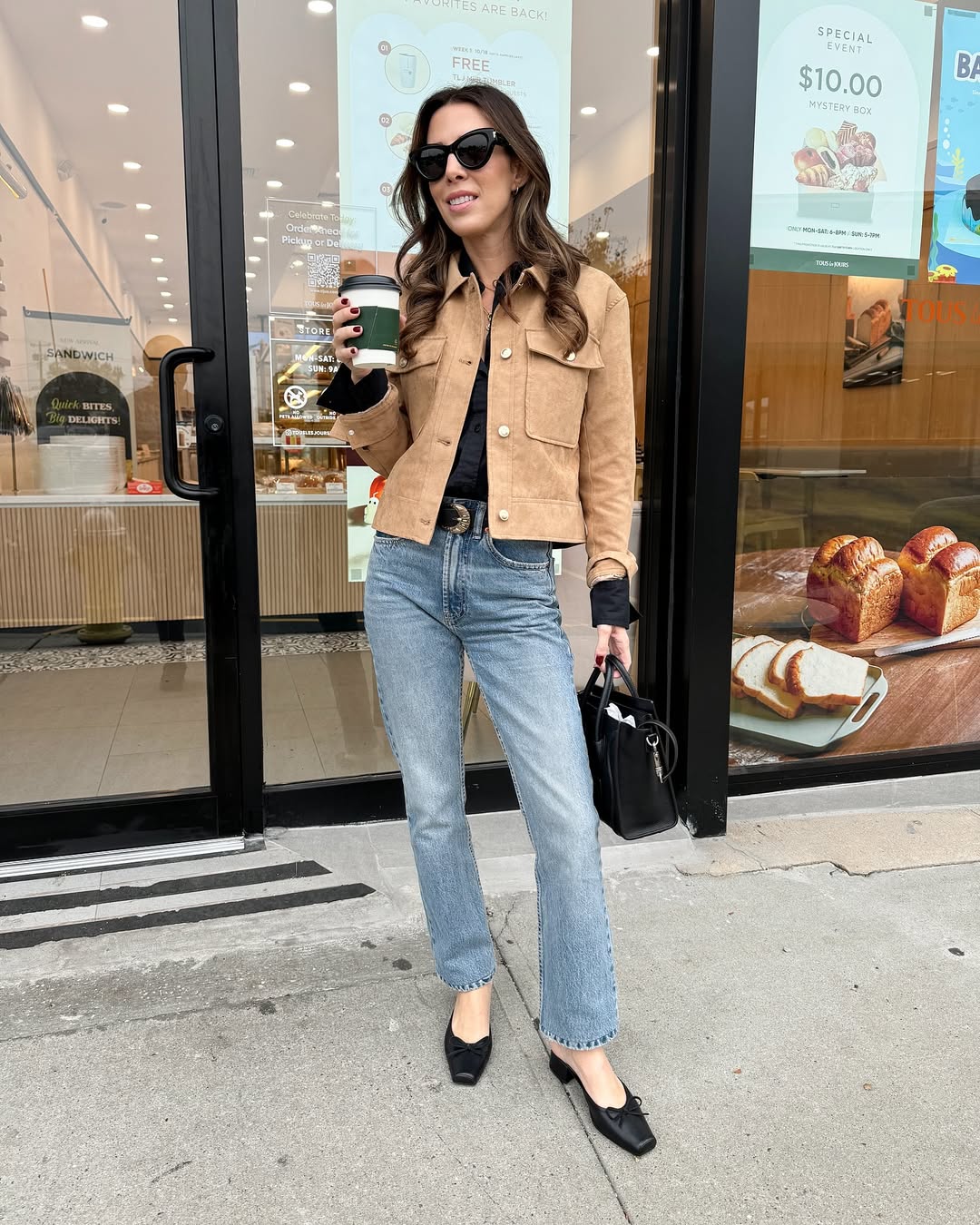 Casual Fall Outfit With Suede Jacket and Denim