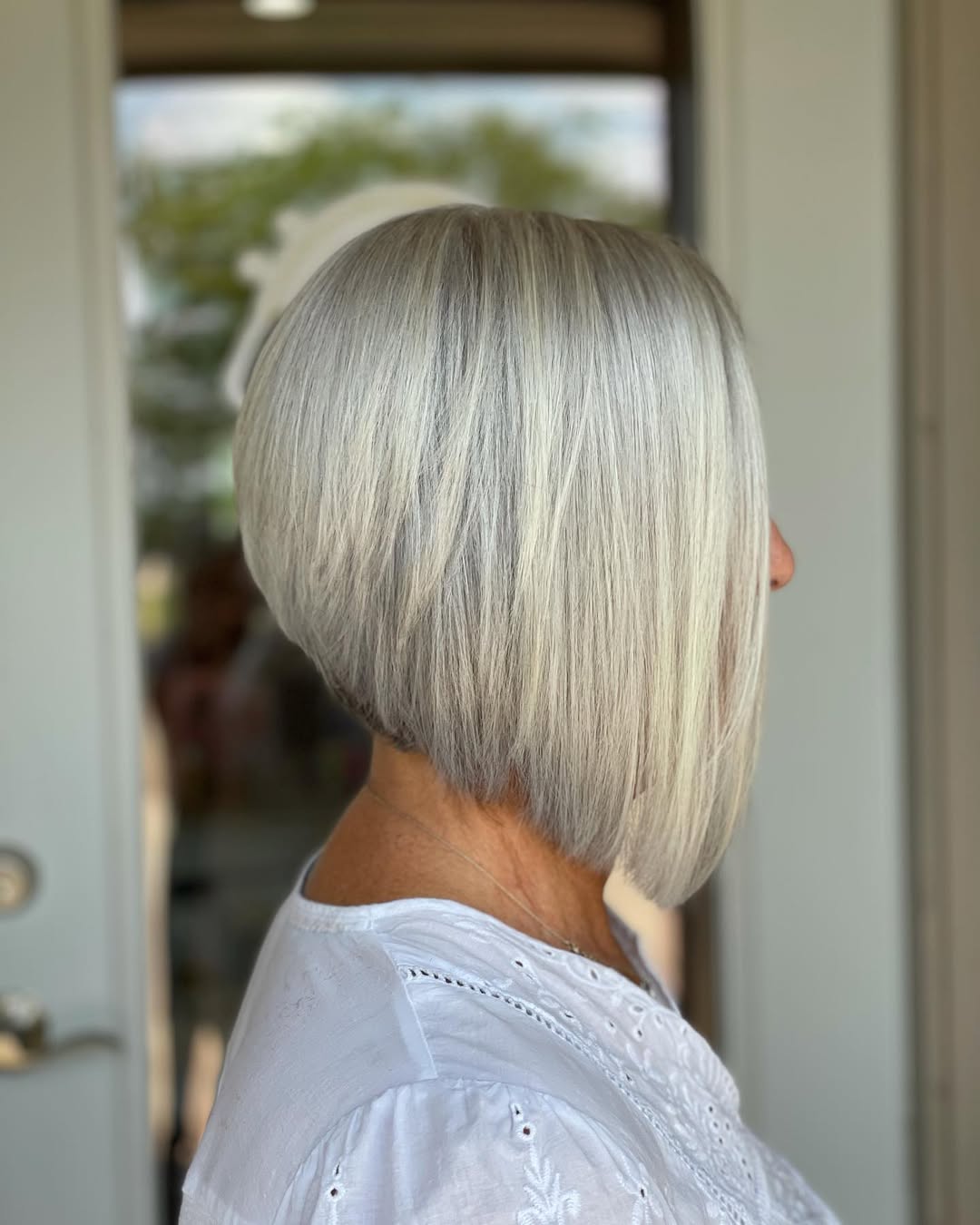 Chic Layered Stacked Bob With Silken Finish