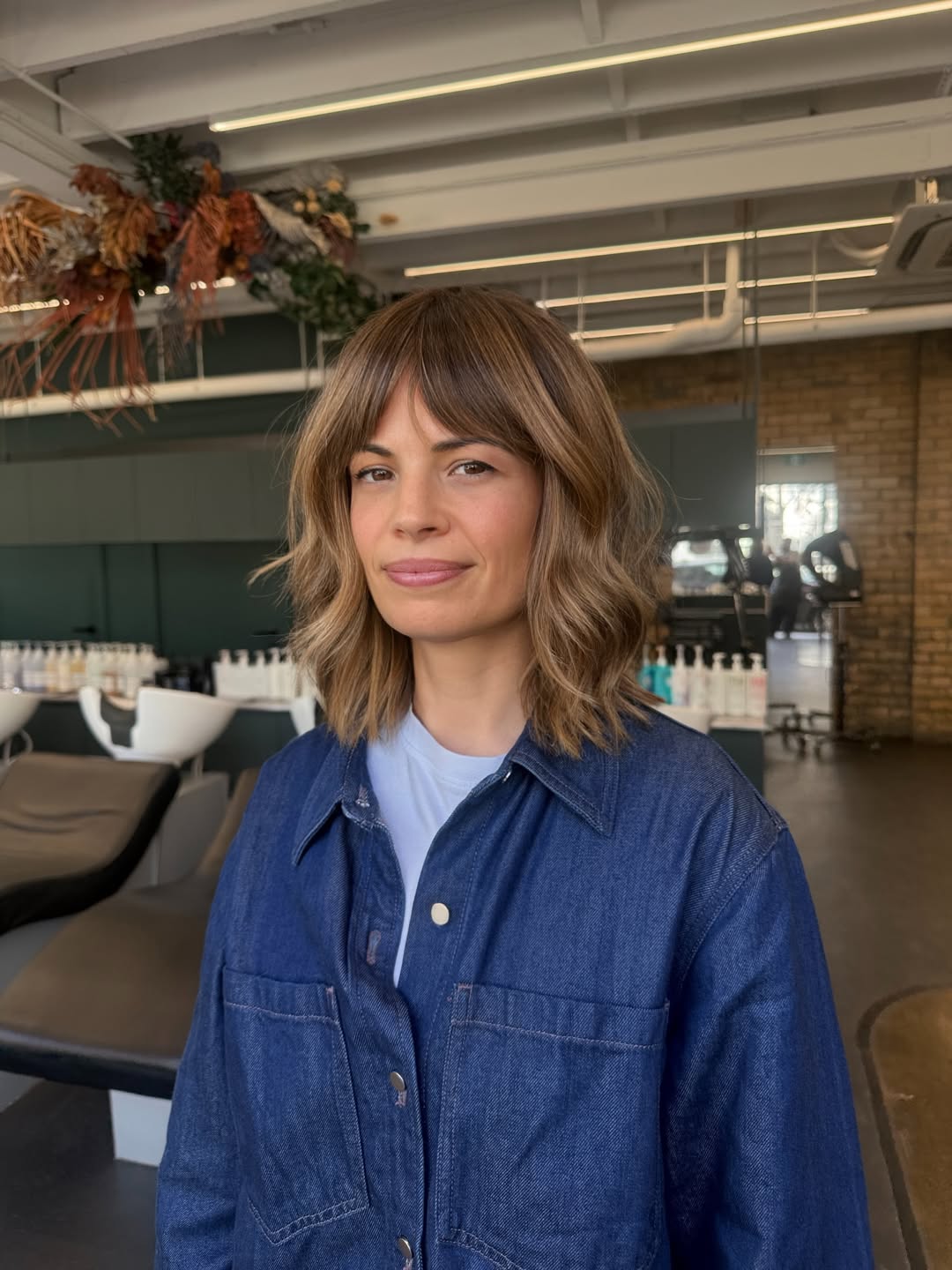 Chic Wavy Lob With Wispy Bangs