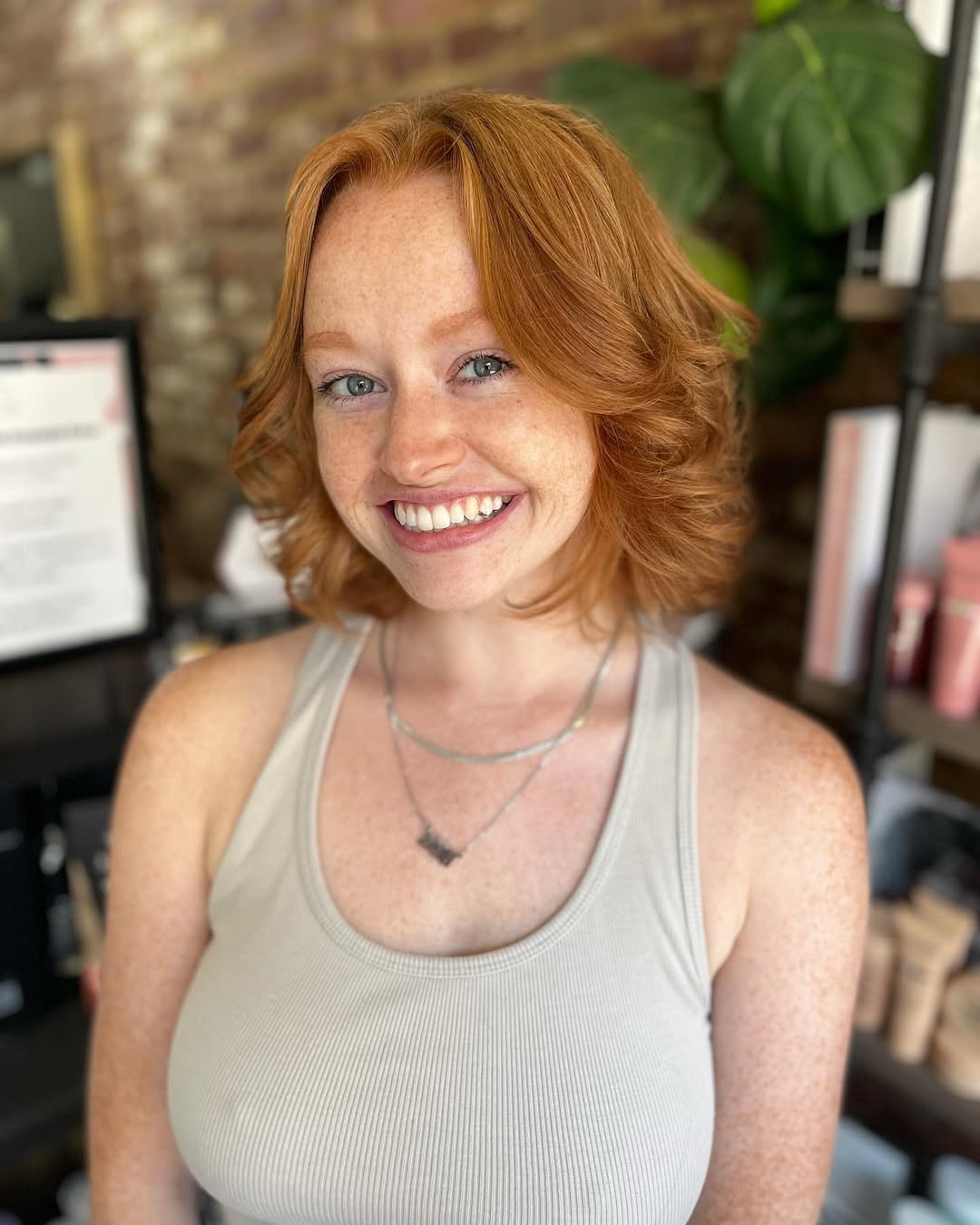 Choppy Auburn Bob With Face-Framing Layers