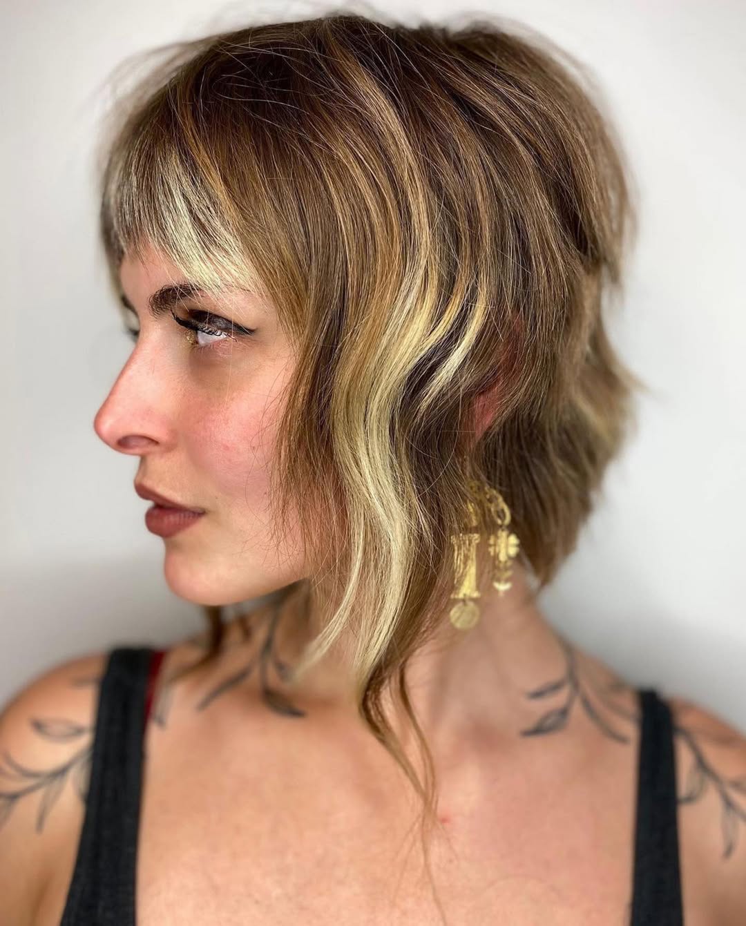 Choppy Golden Shag With Wispy Micro Bangs