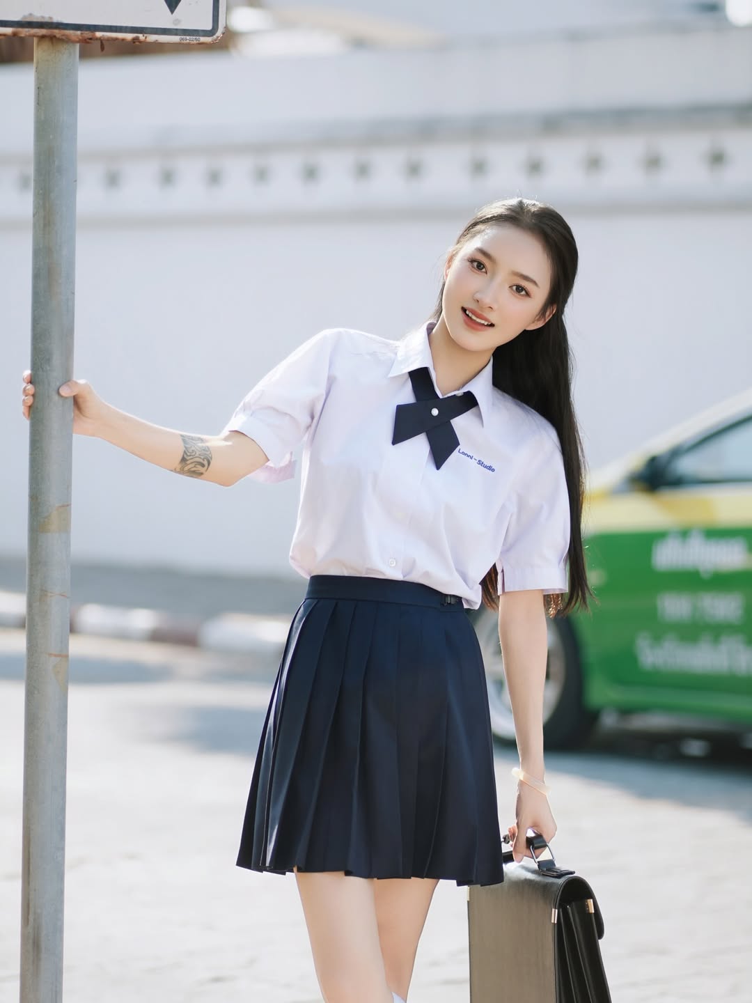 Classic Schoolgirl Uniform With Pleated Skirt