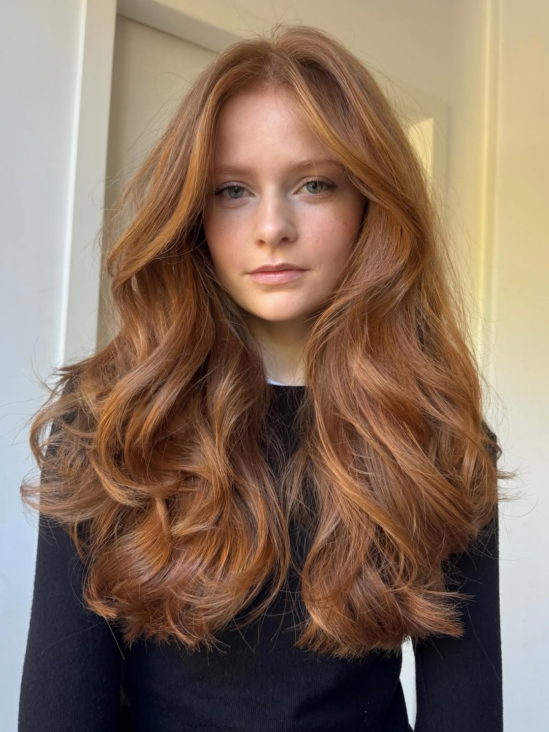 Coppery Waves With Face-Framing Layers And Volume