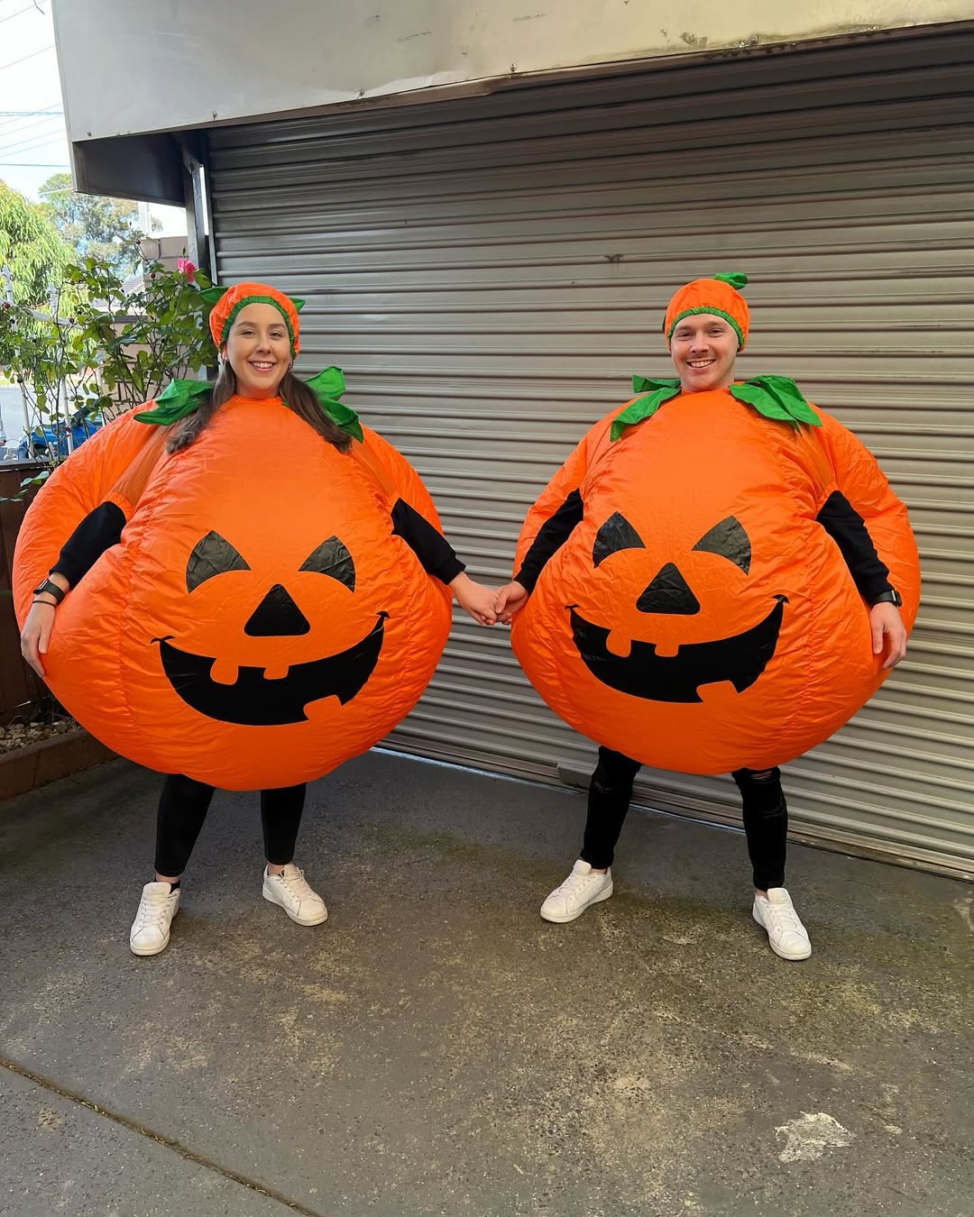 Couple's Inflatable Pumpkin Halloween Costume
