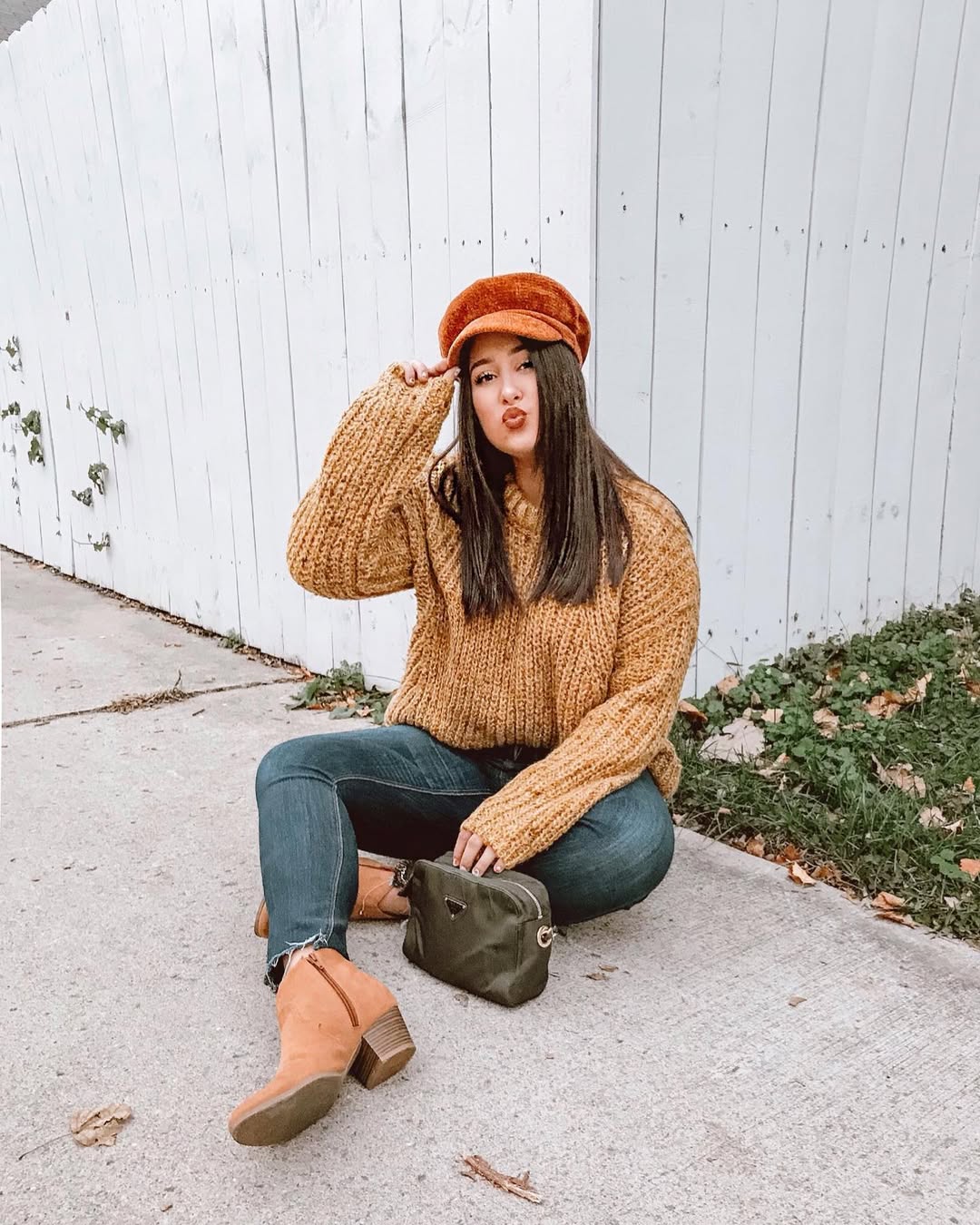 Cozy Knit And Ankle Boot Fall Ensemble